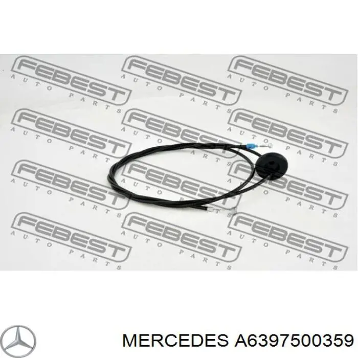 A6397500359 Mercedes cable de apertura de capó del motor