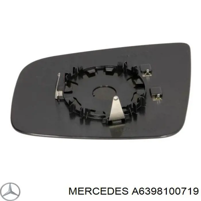 A6398100719 Mercedes cristal de espejo retrovisor exterior derecho