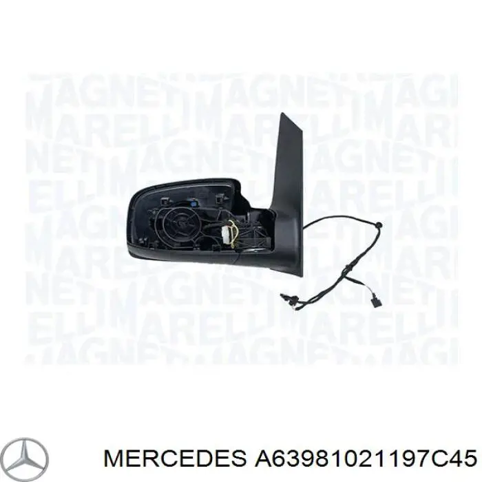 A63981021197C45 Mercedes espejo retrovisor derecho