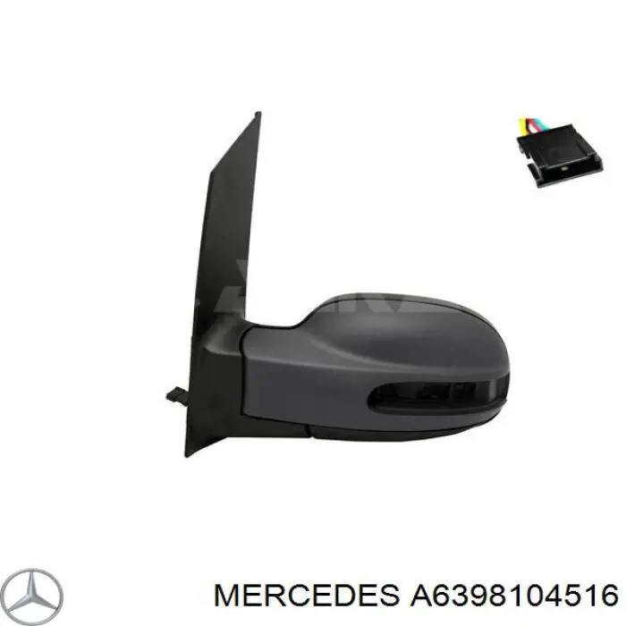 A6398104516 Mercedes espejo retrovisor izquierdo