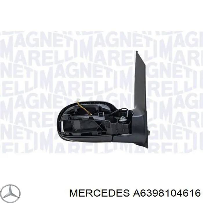 A6398104616 Mercedes espejo retrovisor derecho