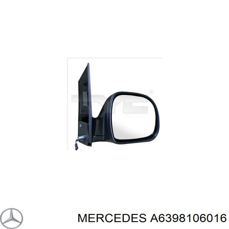 A6398106016 Mercedes espejo retrovisor derecho