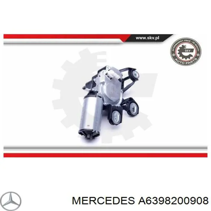 Motor del limpiaparabrisas trasero Mercedes A6398200908 precio, desde 76,44 EUR