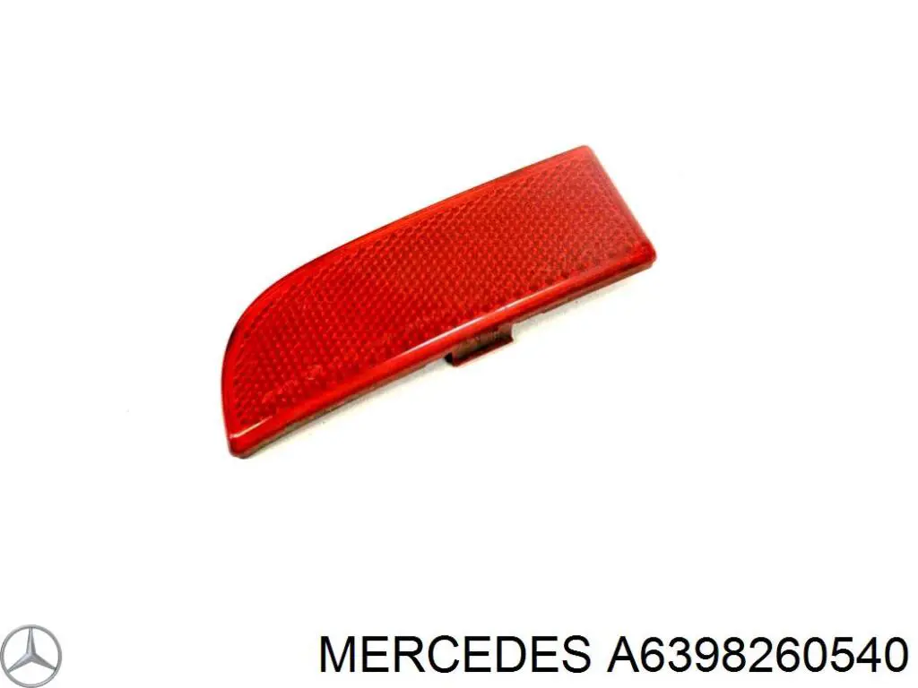 Reflector del parachoques trasero derecho 639826014064 Mercedes
