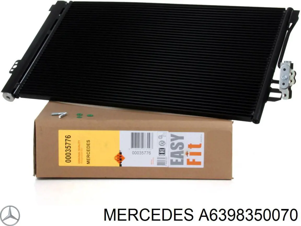 A6398350070 Mercedes condensador aire acondicionado