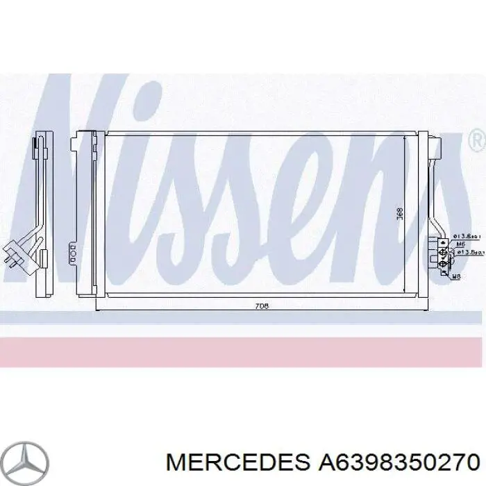 Aire acondicionado capacitor Mercedes A6398350270 precio, desde 92,62 EUR