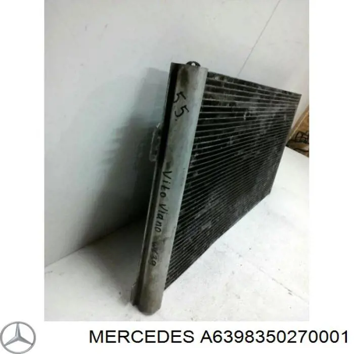 A6398350270001 Mercedes Radiador de aire acondicionado