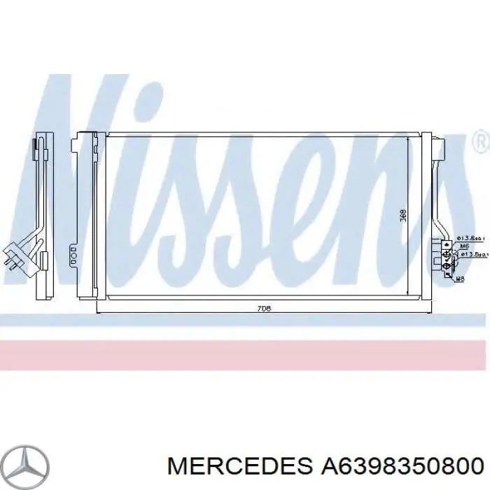 Comprar A6398350800 Mercedes Condensador de aire acondicionado