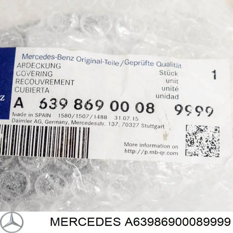 Comprar 63986900089999 Mercedes Tapa de la boquilla del lavafaros delantero