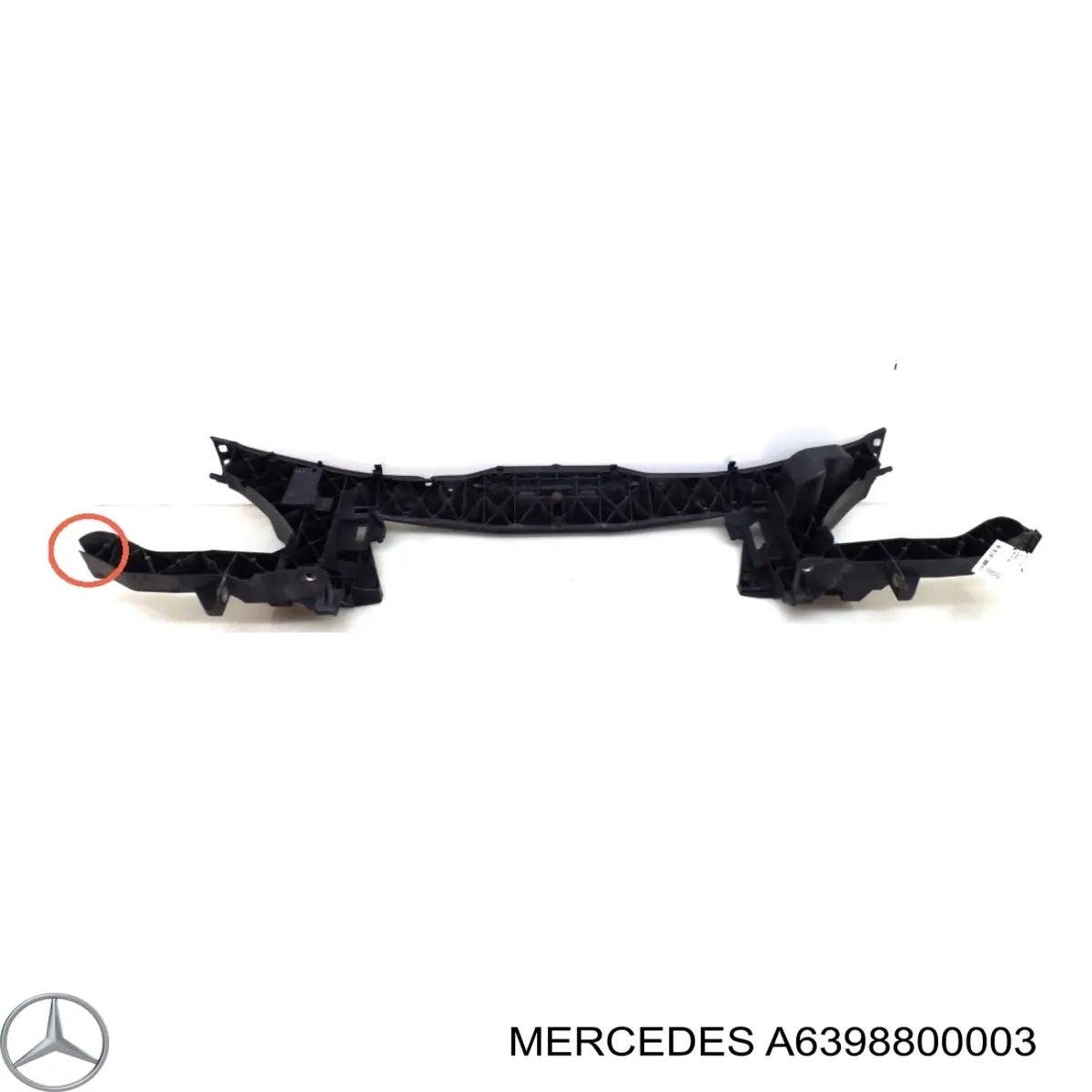 A6398800003 Mercedes soporte de radiador completo