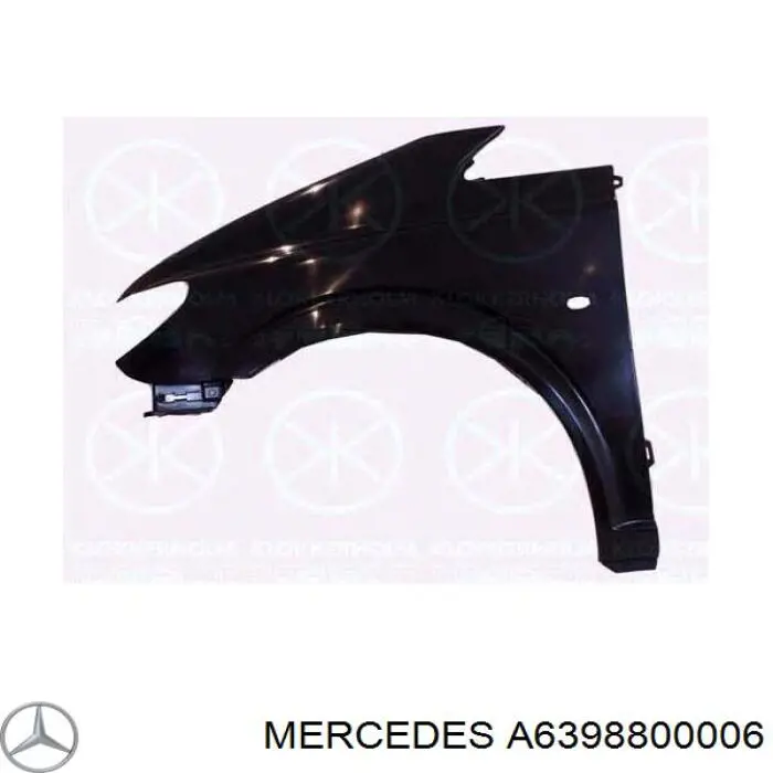 A6398800006 Mercedes Aleta delantera izquierda