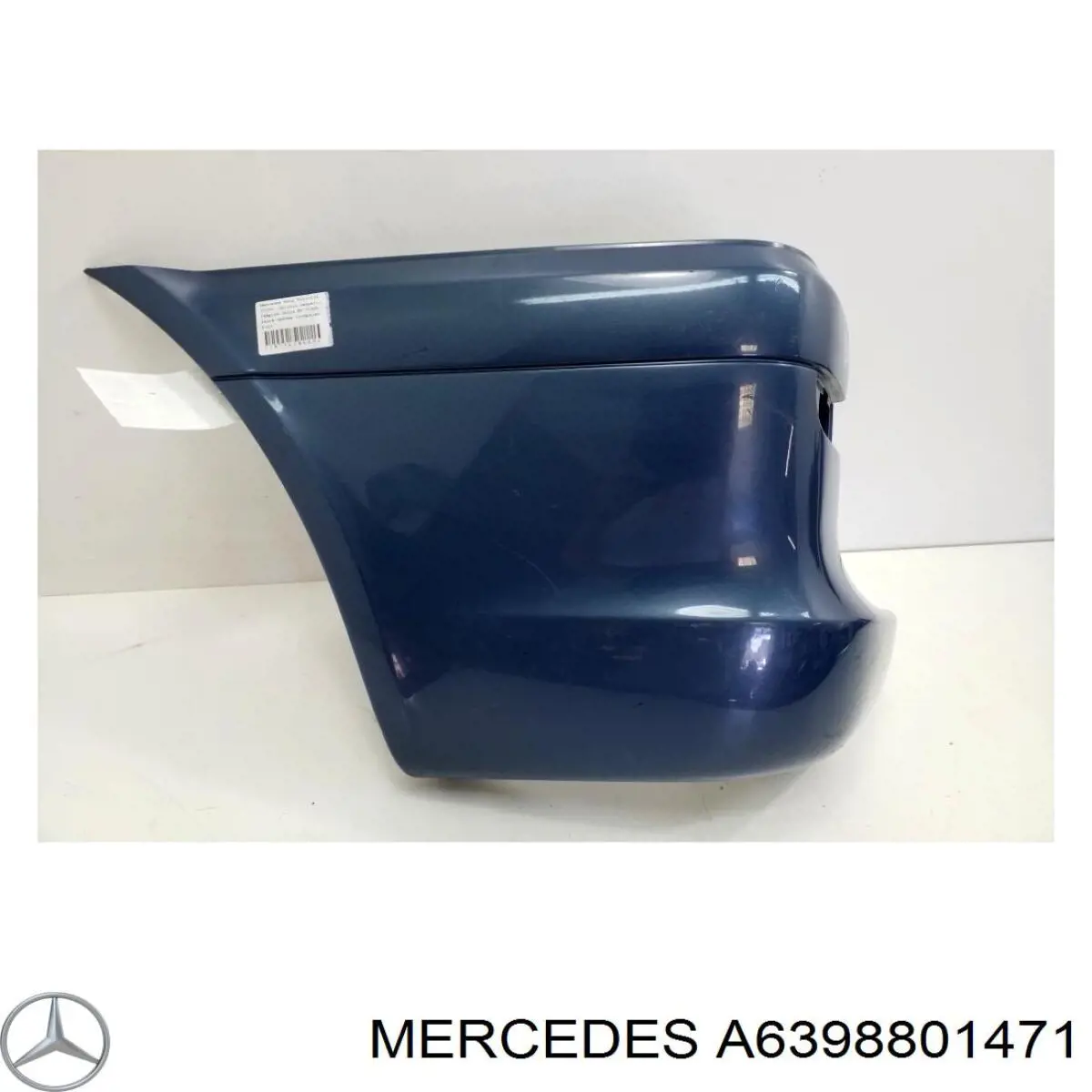 A6398801471 Mercedes parachoques trasero, parte izquierda