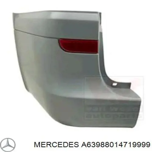 A63988014719999 Mercedes parachoques trasero, parte izquierda