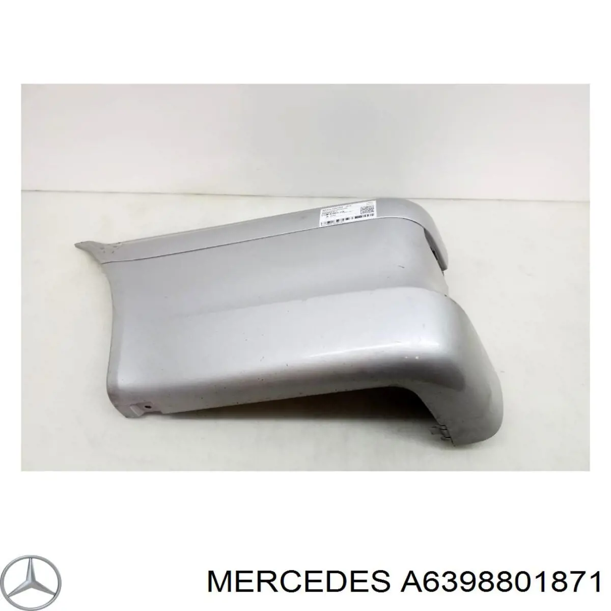 A6398801871 Mercedes parachoques trasero, parte izquierda