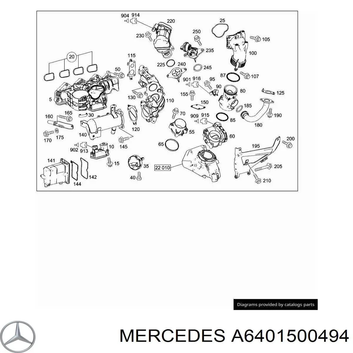 Comprar A6401500494 Mercedes Regulador de la mariposa