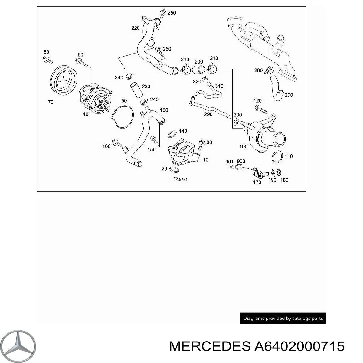 A6402000715 Mercedes Caja del termostato