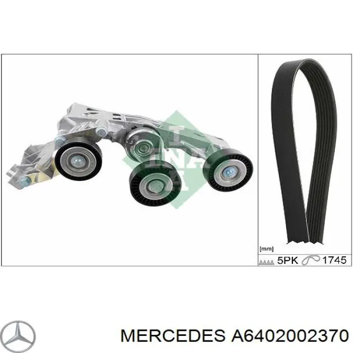 Tensor de la correa trapecial Mercedes A6402002370 precio, desde 98,74 EUR