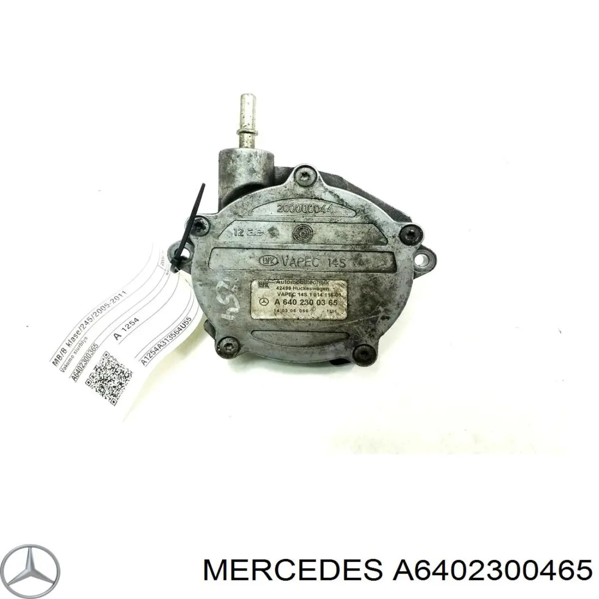 Bomba de vacío del sistema de frenado Mercedes A6402300465 precio, desde 42,11 EUR