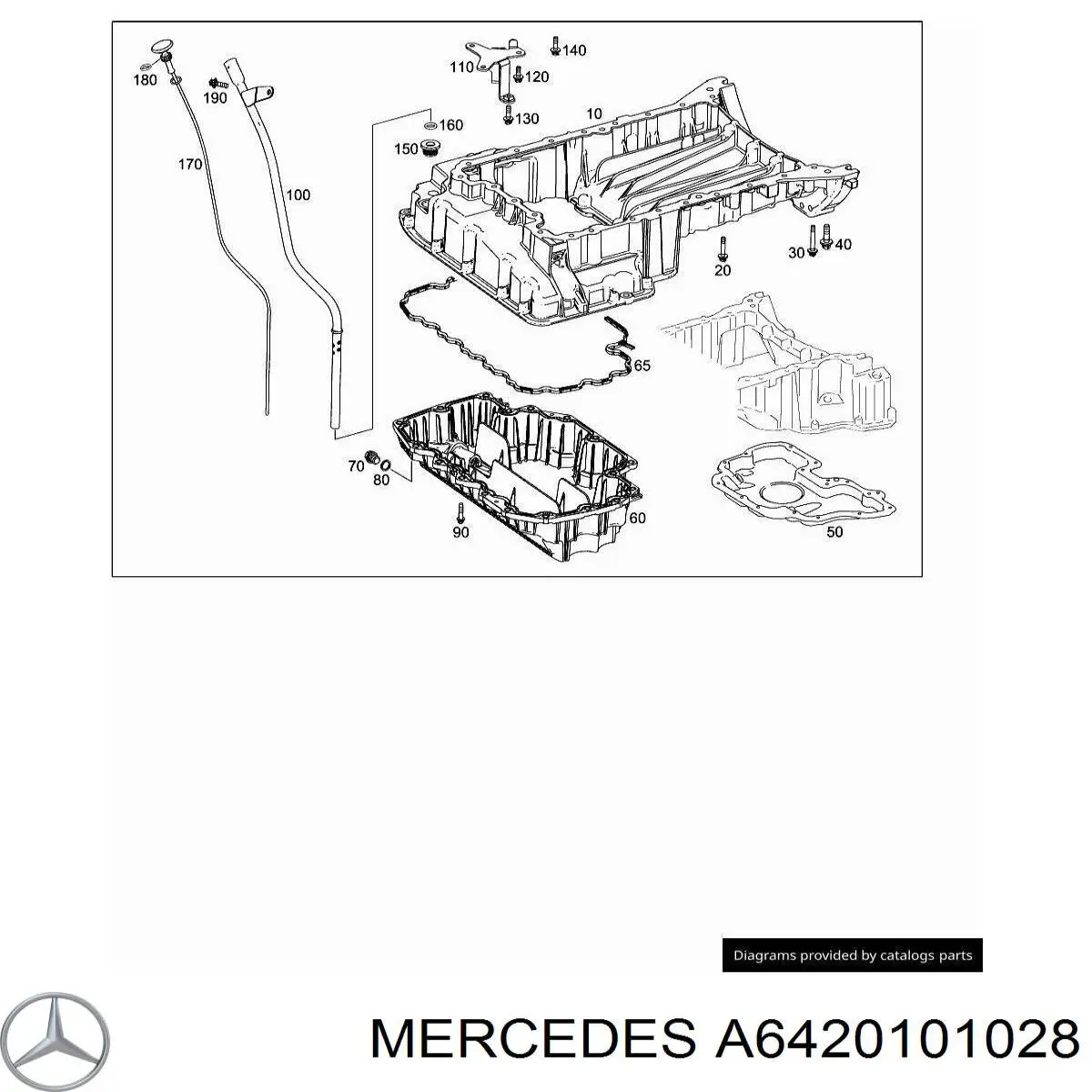 A6420101028 Mercedes Cárter de aceite del motor