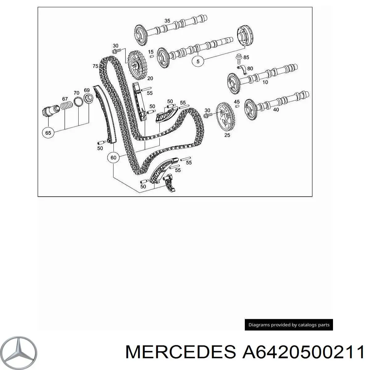 A6420500211 Mercedes tensor, cadena de distribución