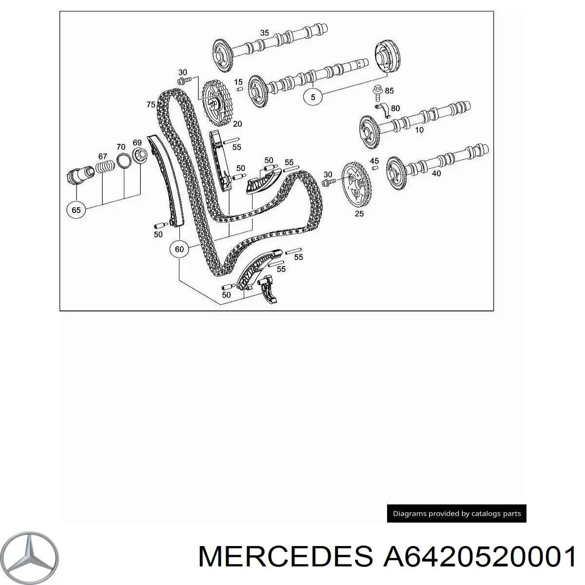 Piñón árbol de levas de escape izquierdo Mercedes A6420520001 precio, desde 69,89 EUR