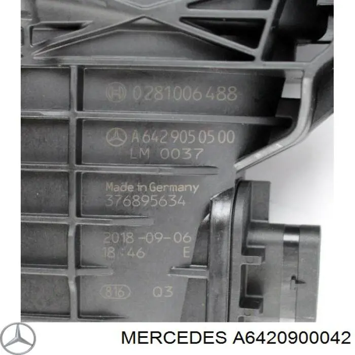 A6420900042 Mercedes medidor de masa de aire