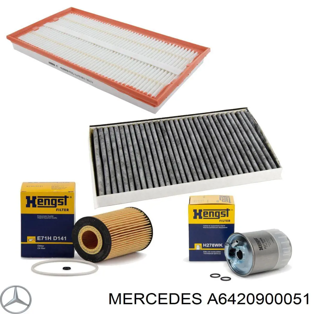 A6420900051 Mercedes filtro de aire