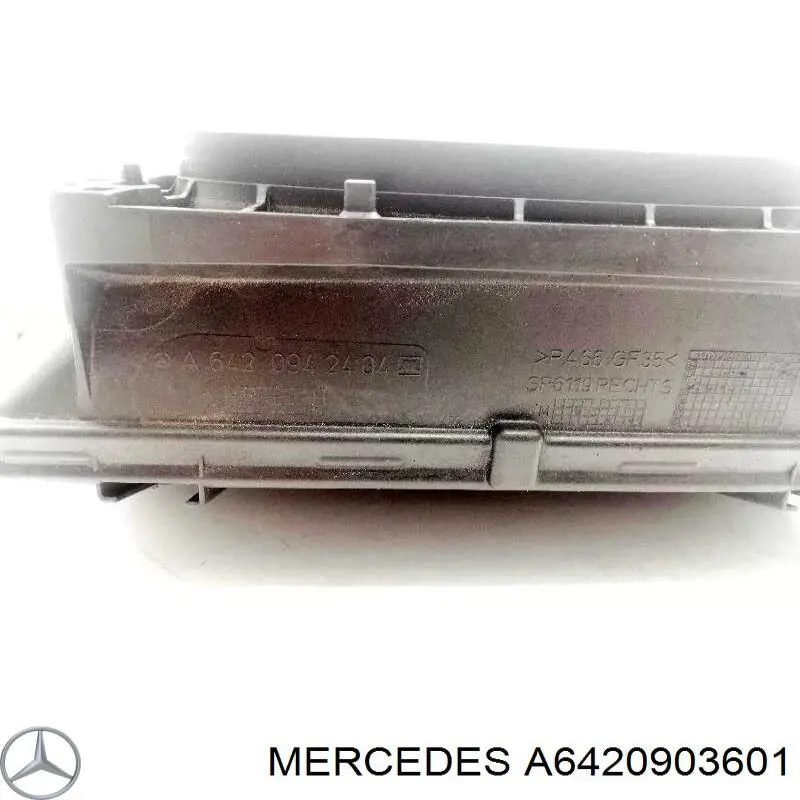 Caja del filtro de aire derecha Mercedes A6420903601