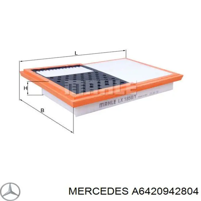 A6420942804 Mercedes filtro de aire