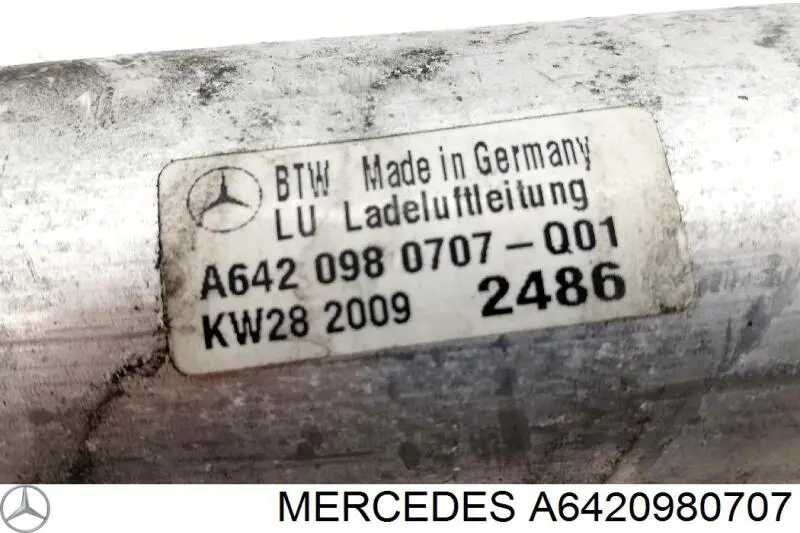 Comprar A6420980707 Mercedes Tubo de admisión de aire al turbocompresor