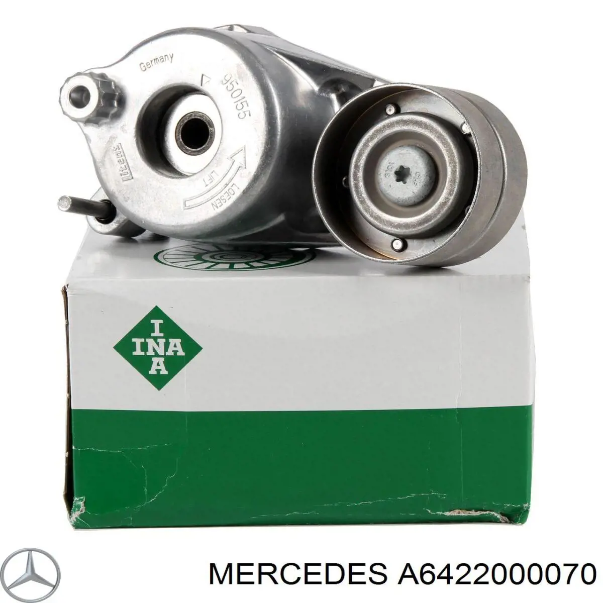 Tensor de la correa trapecial poli v Mercedes A6422000070