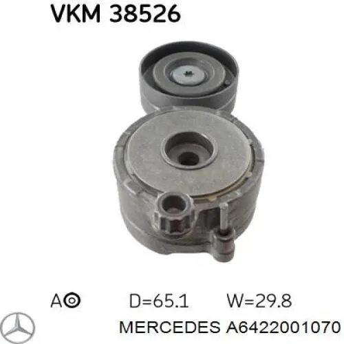 Comprar A6422001070 Mercedes Polea inversión/guía, correa poli V