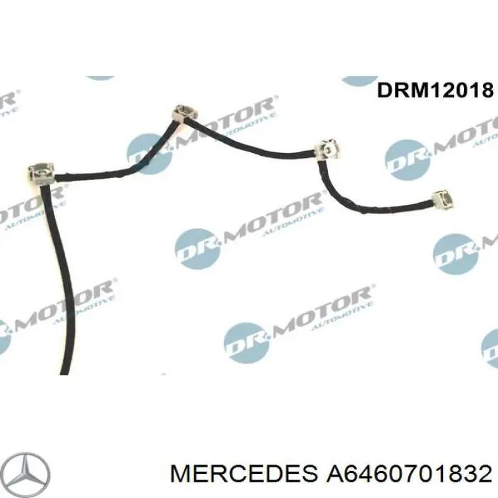 A6460701832 Mercedes tubo de combustible atras de las boquillas