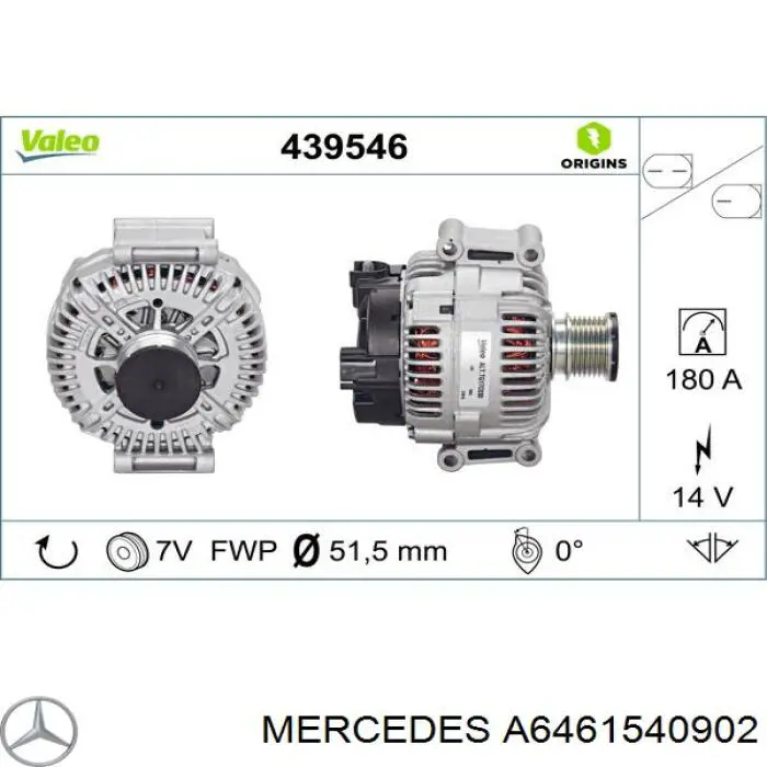646154090280 Mercedes alternador
