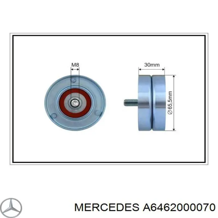 Comprar A6462000070 Mercedes Tensor de correa poli V 