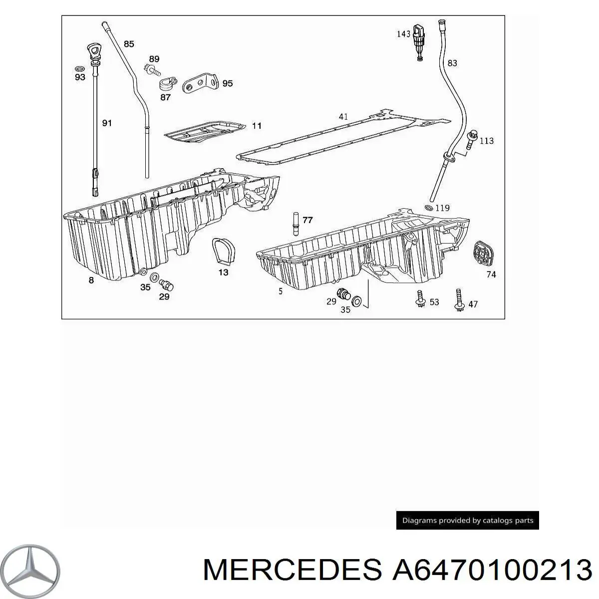 A6470100213 Mercedes cárter de aceite