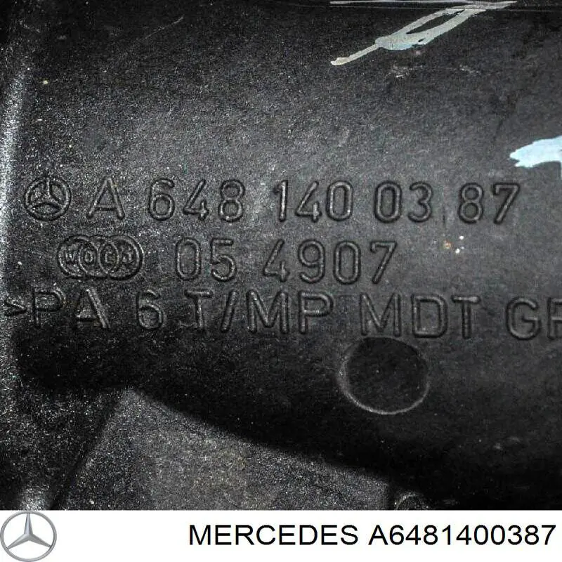 A6481400387 Mercedes Manguera del intercooler