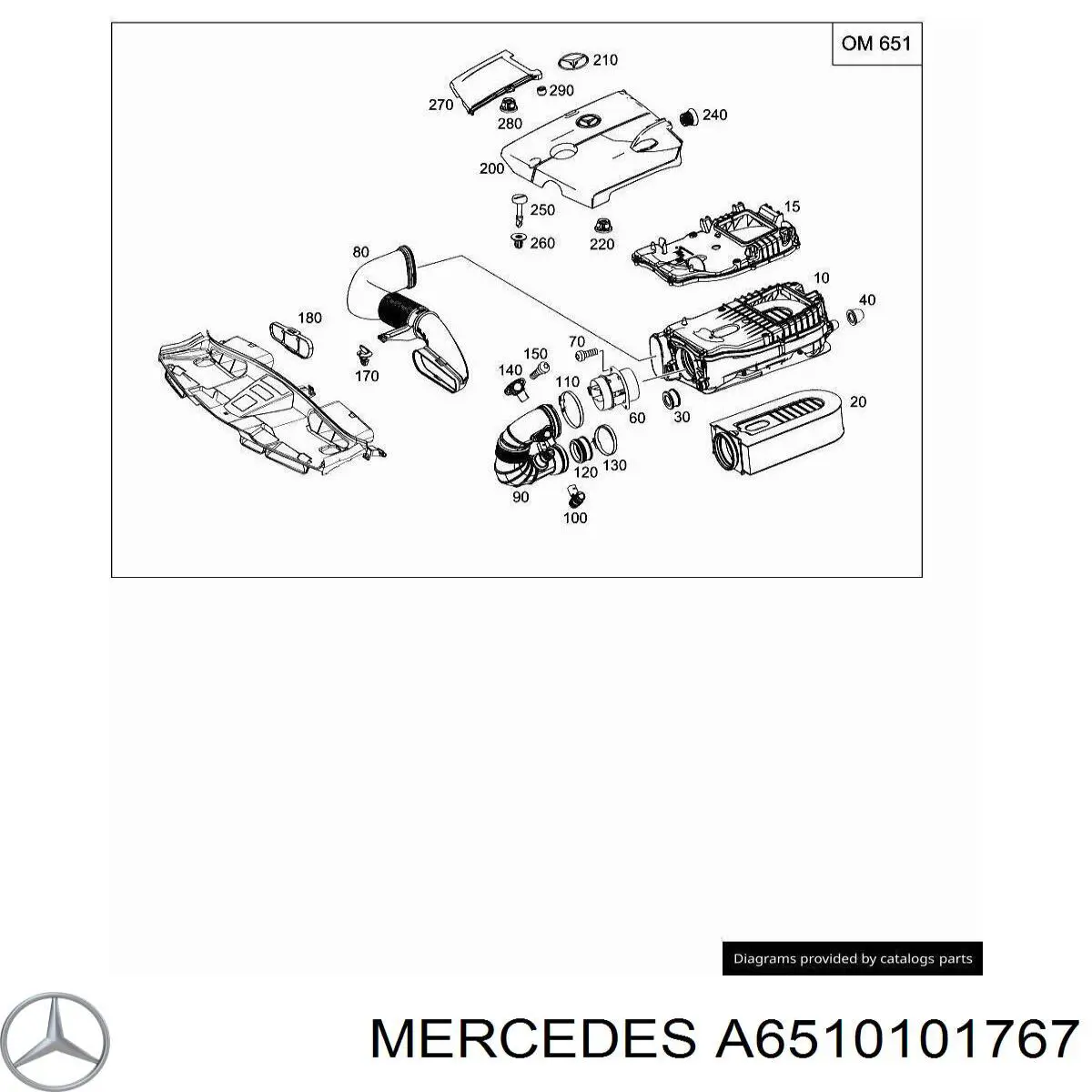 Cubierta decorativa del motor Mercedes A6510101767 precio, desde 138,45 EUR