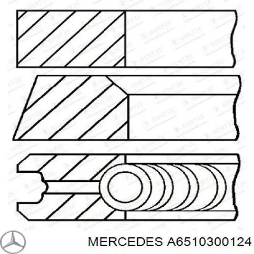 Aros de pistón para 1 cilindro, STD 791277004 SM
