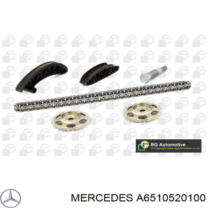 6510520100 Mercedes carril de deslizamiento, cadena de distribución derecho