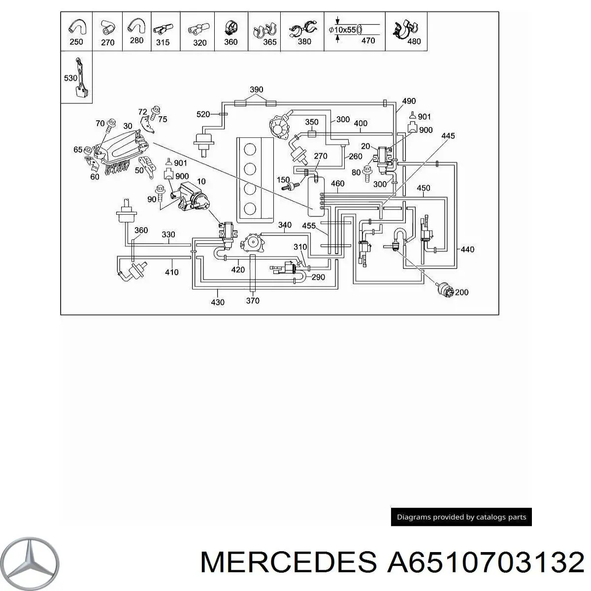 Tubo de vacío del servofreno Mercedes A6510703132 precio, desde 178,63 EUR