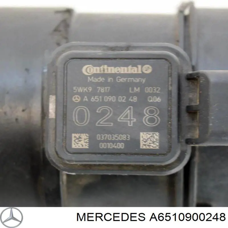 A6510900248 Mercedes medidor de masa de aire