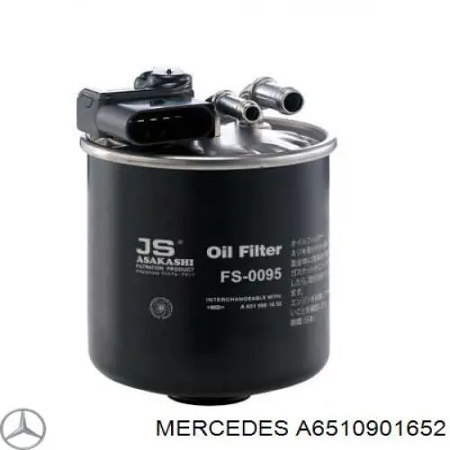 A6510901652 Mercedes filtro de combustible