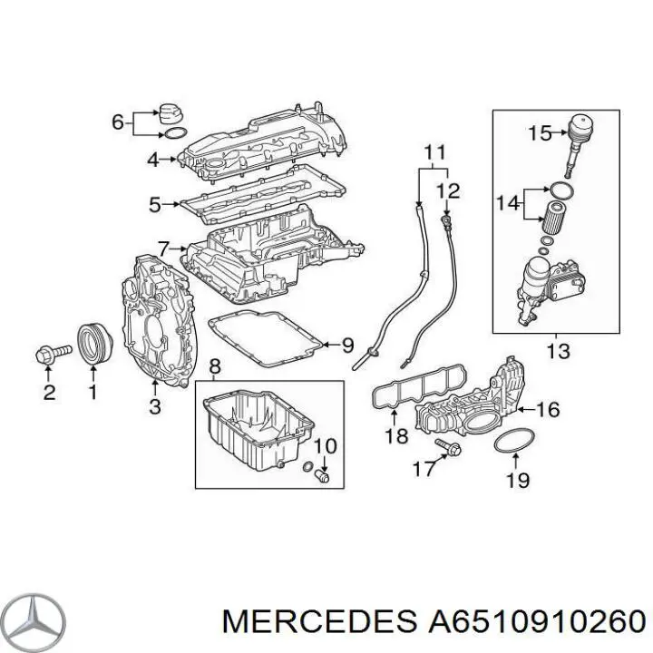 Junta superior del colector de admisión Mercedes A6510910260 precio, desde 7,59 EUR