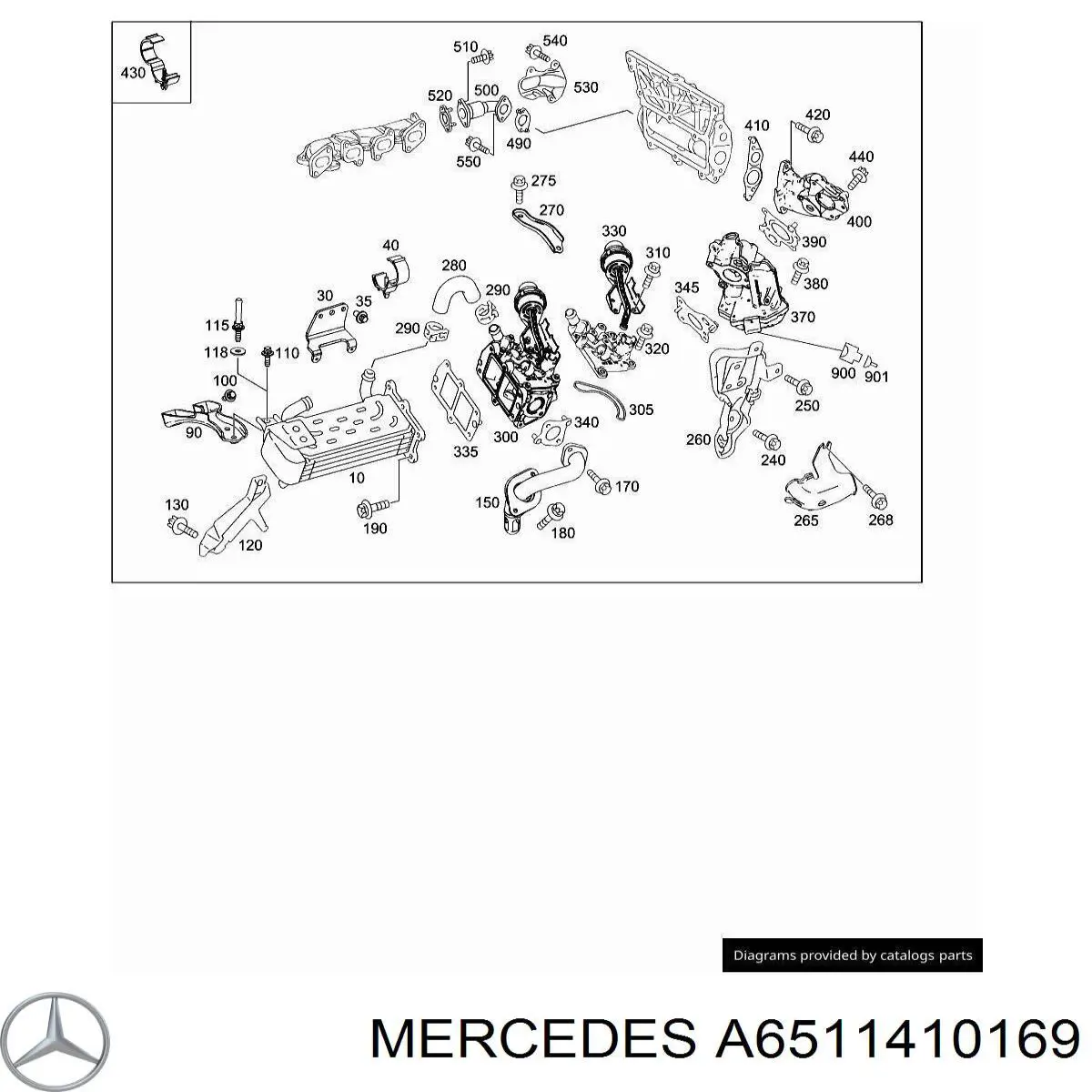 A651141036964 Mercedes válvula (actuador de aleta EGR)