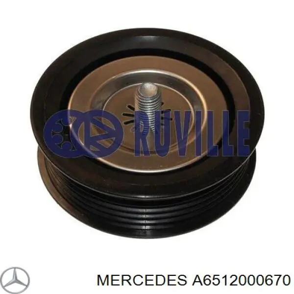 Comprar A6512000670 Mercedes Polea inversión/guía, correa poli V