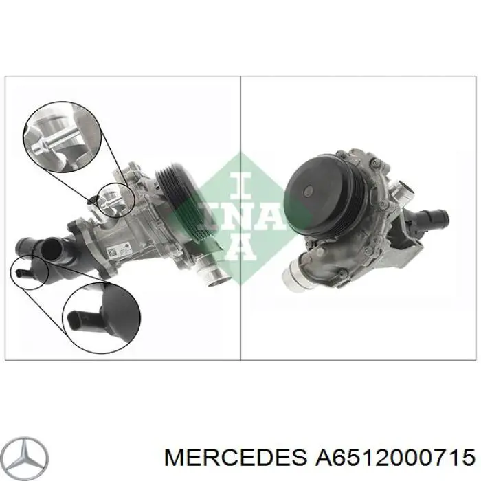 A6512000715 Mercedes termostato, refrigerante