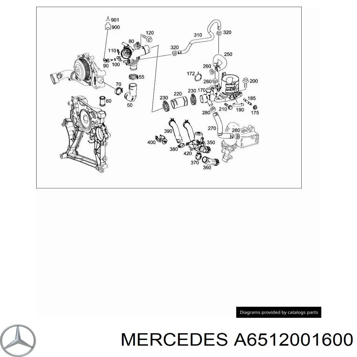 Carcasa del termostato para Mercedes Sprinter (906)