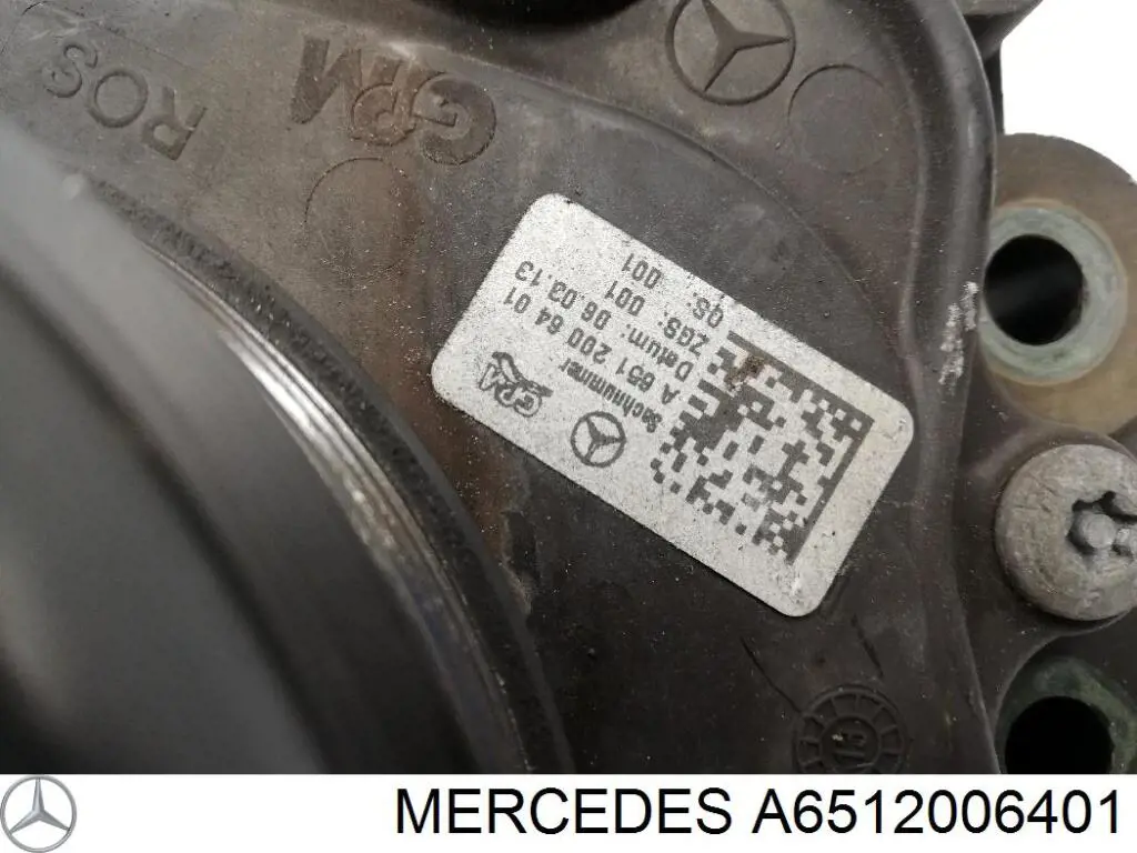 Comprar A6512006401 Mercedes Bomba de agua para motor