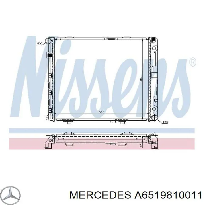 6519810011 Mercedes Eje de equilibrado